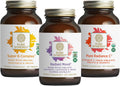 PURE SYNERGY Mood and Adrenal Support Bundle | Mood Support Supplement with Organic Saffron Extract | USDA Organic Vitamin C | Vitamin B Complex Made with Whole Foods | Non-GMO and Vegan