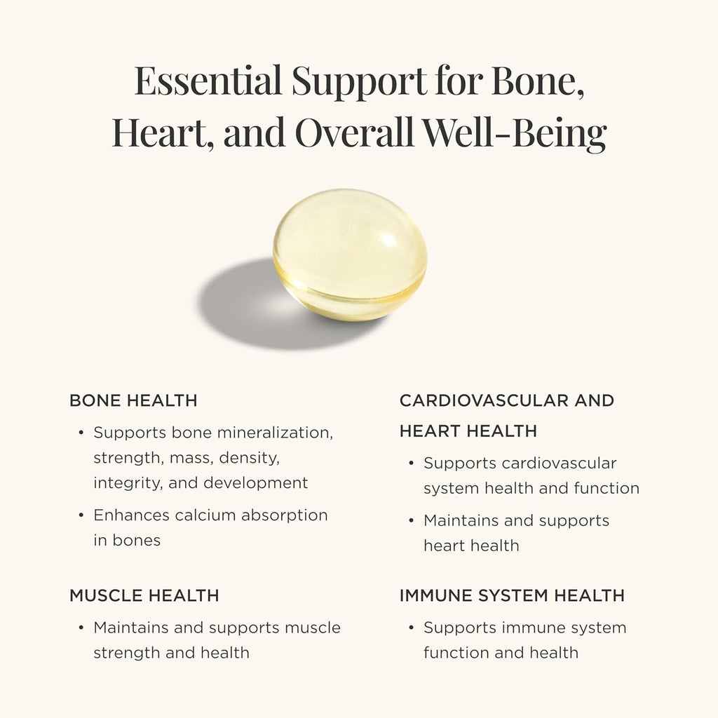 JSHealth Vitamin D3 1000IU Supplement. Vegan D3 Vitamins Support Bone Health, Muscle Strength, Heart Health, Immune Support. Vegan. By Nutritionist Jessica Sepel (60 Tablets) | Bone and Heart Health, and Immune Support, 1,000 IU Vitamin D3 per Capsule