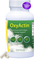 OxyActin Oxygen Supplement, 60 Vegetable Capsules | Immune Health & Cellular Energy, High Altitude & Endurance Support with 50mgs of CoQ10, Vitamin B12, & Aloe Vera Juice Powder