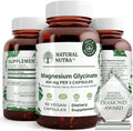 Natural Nutra Magnesium Glycinate 400 mg Supplement, Promotes Cardiovascular Health, Vegan, Helps Improve Bone Health, Soy Free, 90 Capsules