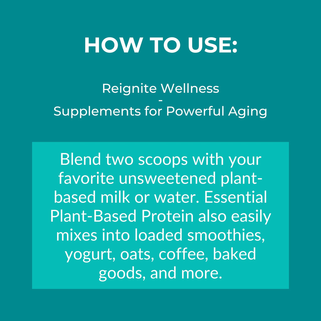 Reignite Wellness by JJ Virgin | Vanilla Plant-Based All-in-One Shake | New & Improved Formula Plant Protein Powder, Vitamins, Minerals, Greens & Aminos | 20g of Plant Protein | 30 Servings