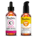 TruSkin Rejuvenate & Protect Bundle - Vitamin C Super Serum Plus 2oz and Tinted Mineral Sunscreen Serum SPF 30