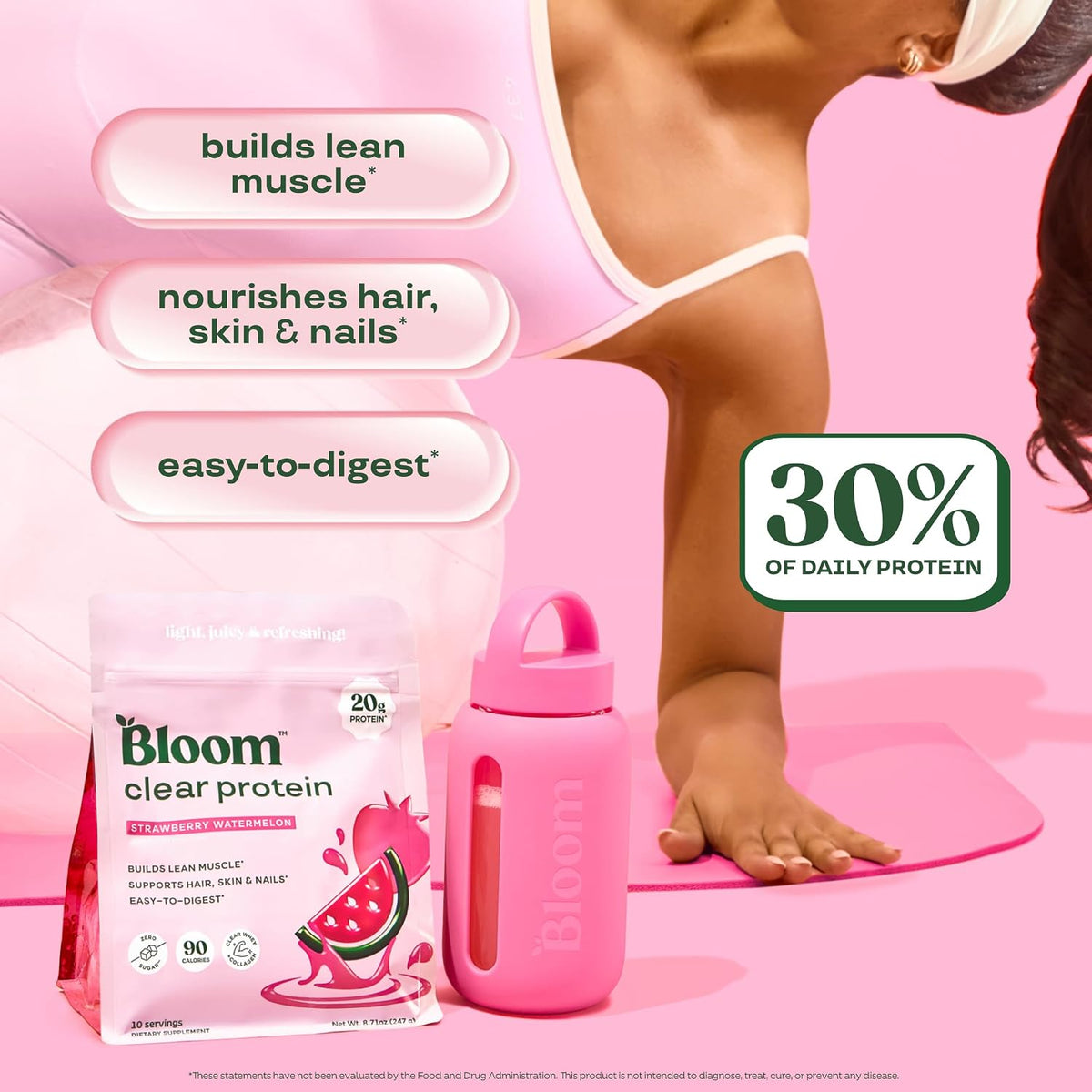 Bloom Strawberry Watermelon Clear Protein and Raspberry Lemonade Energy Packets Bundle