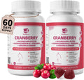 2 Pack Cranberry Gummies -Urinary Tract Health and Kidney Cleanse | High Absorption Formula with Ashwagandha, Selenium 363% DV, Ginseng&VB for Daily Antioxidant &Vitality Support-120 Gummies