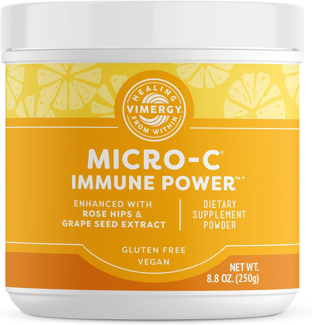 Vimergy Micro-C Immune Power TM *- 250g– 69 Servings – 2000mg/serving – Gentle Form – Antioxidant Phytonutrients – Immune & Nerve Support – Benefits Bone & Cartilage – Gluten-Free – Kosher – Vegan