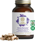 PURE SYNERGY Stress Remedy | Soothing Supplement with Ashwagandha | Organic Adaptogen Support from Lemon Balm and Holy Basil | for Stress Relief, Adrenal Health, and Mood (60 Capsules)