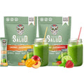 Salud 2-Pack | 2-in-1 Greens Powder + Superfood Drink Mix Packets, Peach Mango & Strawberry Lime, 15 Servings Each, 20+ Fruits and Veggies, Supports Digestive Health, Bloating Relief