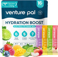 Venture Pal Sugar Free Electrolyte Powder, Liquid Daily IV Hydration Packet | 7 Electrolytes & 5 Vitamins Instantly Hydration, Electrolyte Dink Mix for Sports & Recovery, Vegan, Keto-Friendly, 16 Sticks