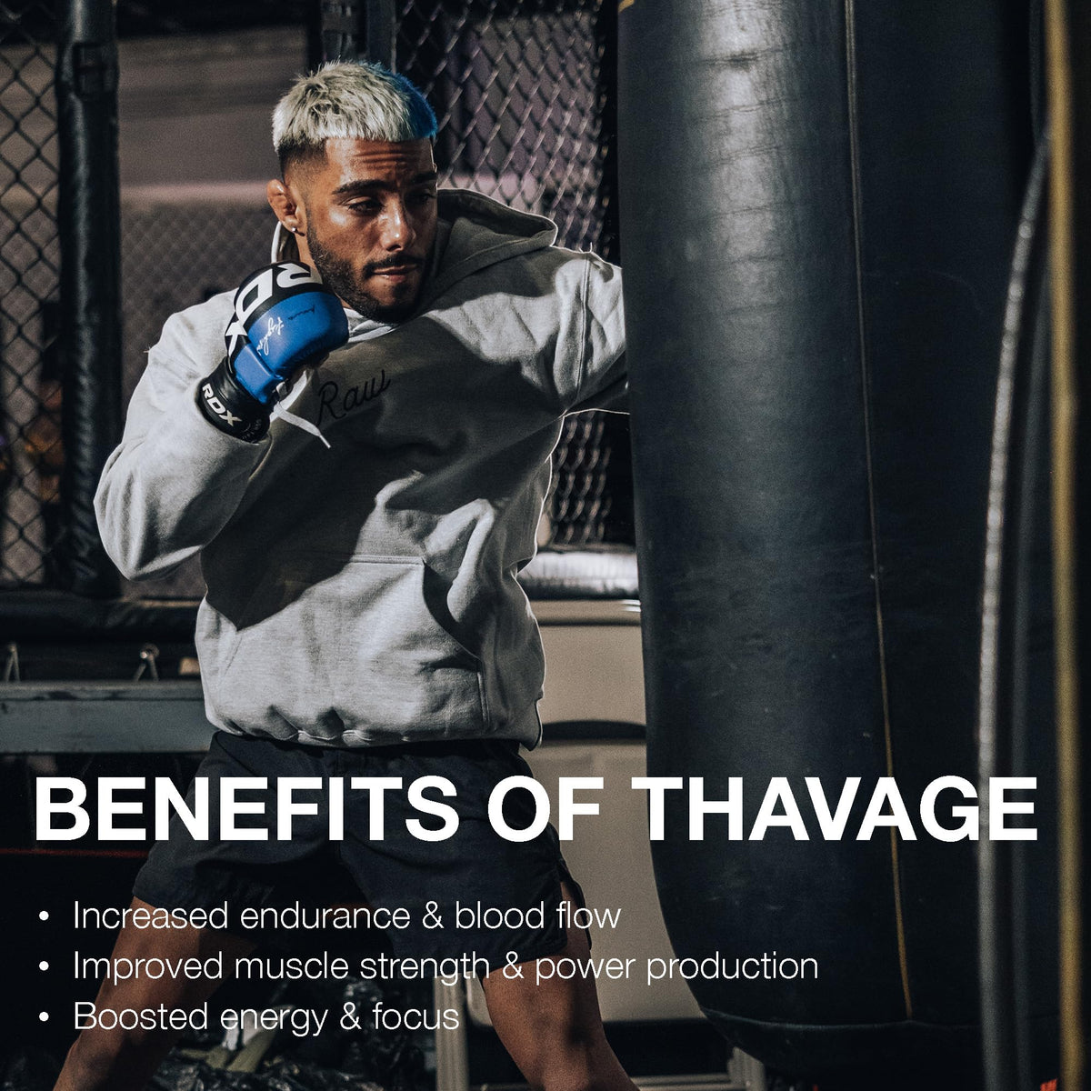 RAW Pre Workout Powder, Thavage (Beach Bum) - Chris Bumstead Sports Nutrition Supplement for Men & Women - Cbum Pre Workout for Working Out, Hydration, Mental Focus & Energy - 40 Servings