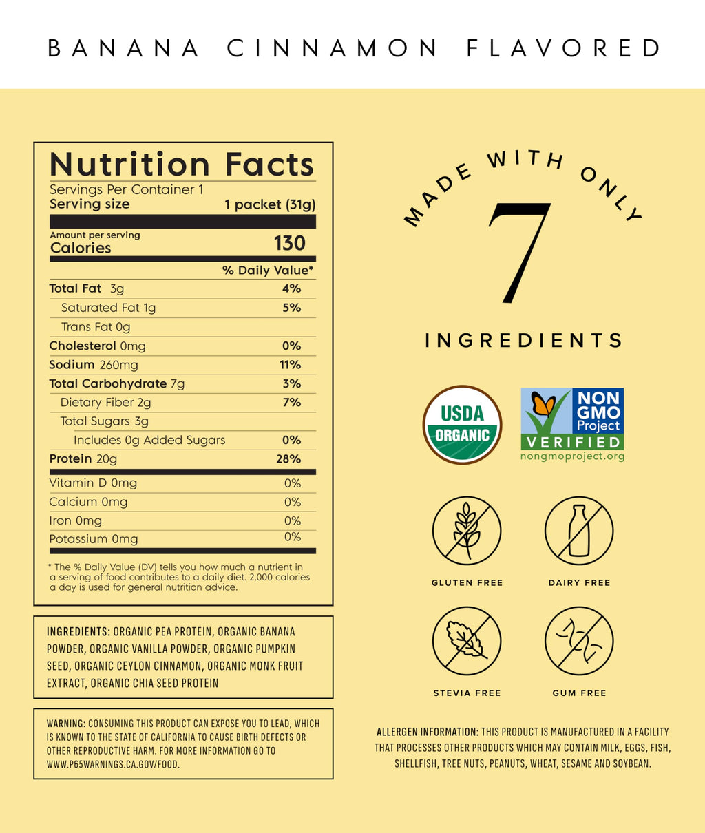 Truvani Organic Plant Based Protein Powder | Strawberry | 10 Servings | Vegan | 20g Pea Protein | Single Serving Travel Packets | Keto | Gluten & Dairy Free | Low Carb