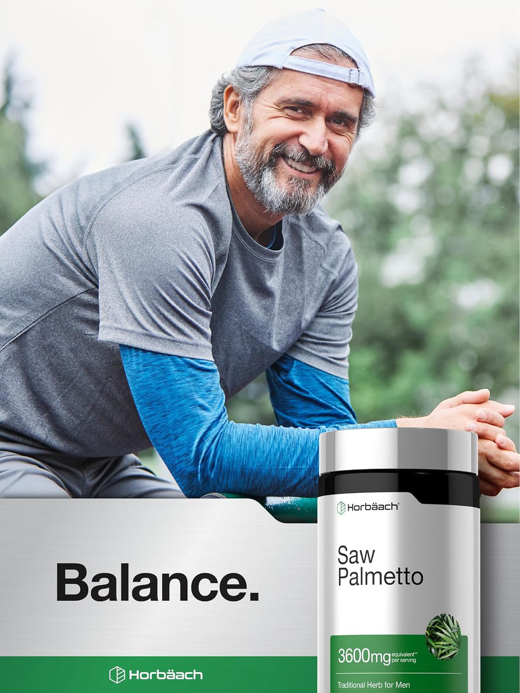 Horbäach Saw Palmetto Extract | 120 Capsules | from Saw Palmetto Berries | Non-GMO and Gluten Free Formula