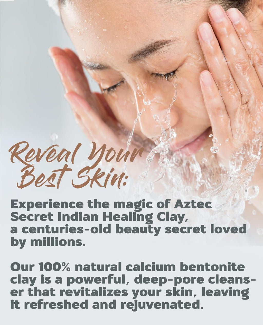 Aztec Secret – Indian Healing Clay 1 lb – Deep Pore Cleansing Facial & Body Mask – The Original 100% Natural Calcium Bentonite Clay – New Version 2