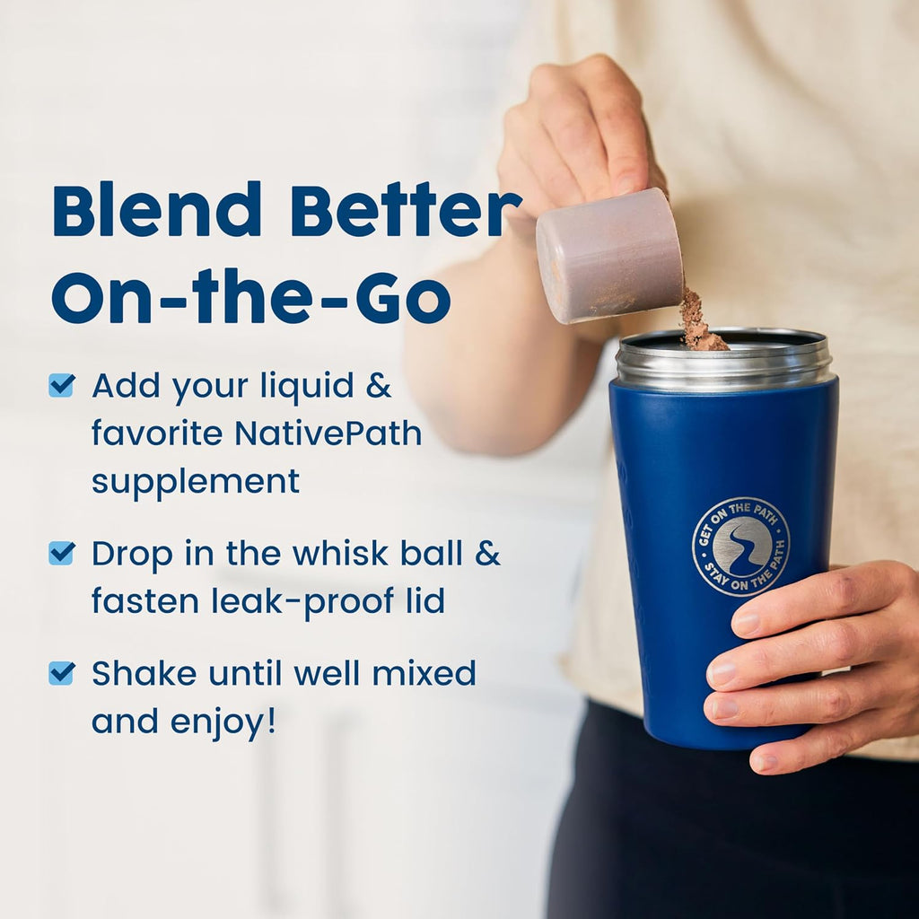 NativePath Dark Blue Aluminum Shaker - 20 oz
