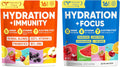 Venture Pal 2-in-1 Hydration Electrolytes Bundle – Focus & Immune Support Powder Packets, 7 Electrolytes, Vitamins, Magnesium, Lion’s Mane, L-Theanine, Elderberry, Sugar Free Drink Mix, 32 Sticks