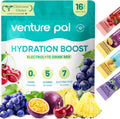 Venture Pal Sugar Free Electrolyte Packet, Liquid Daily IV Hydration Powder | 5 Vitamins & 7 Electrolytes, Instantly Hydration Packets for Sports & Party Recovery, Vegan, Keto Friendly, 16 Sticks