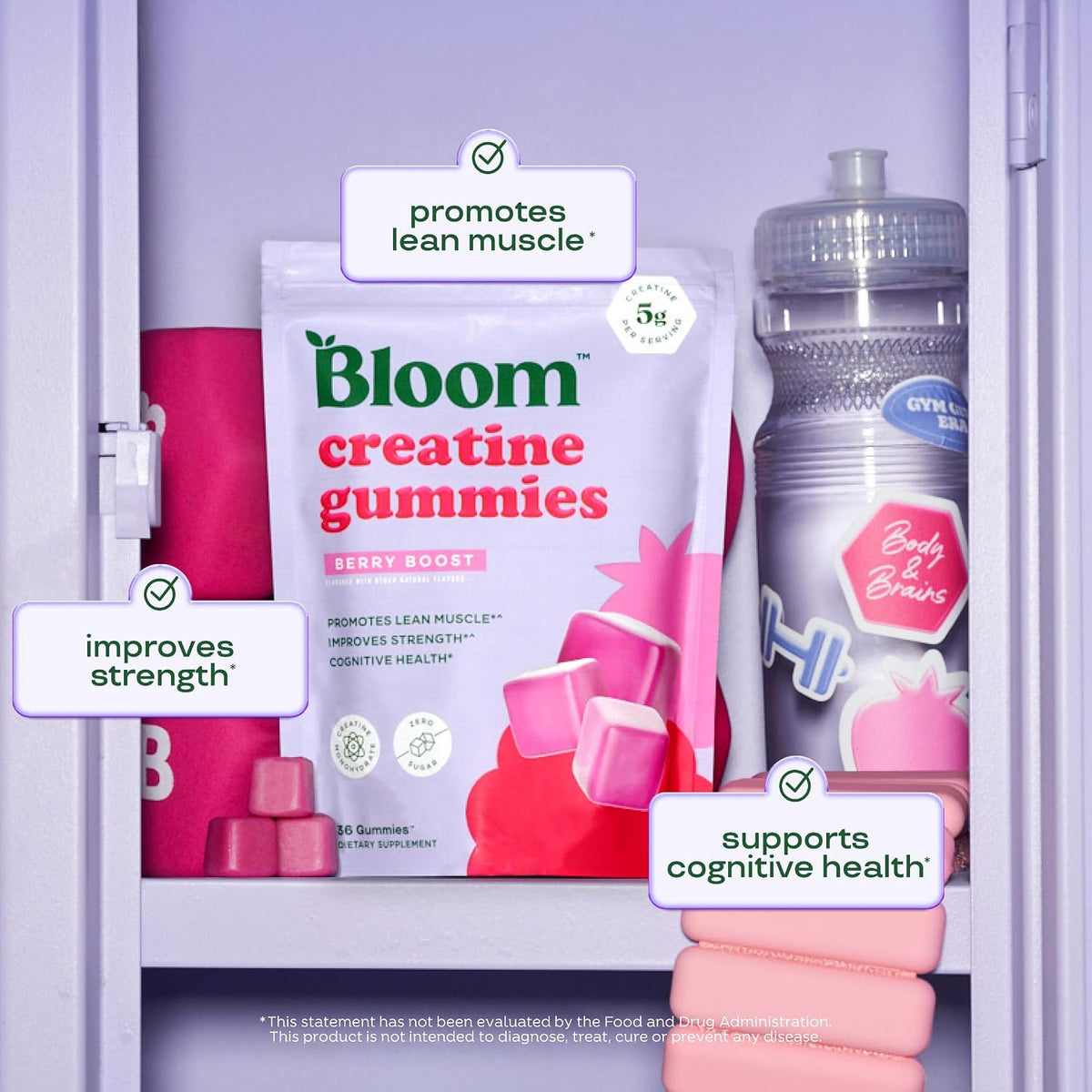 Bloom Strawberry Watermelon Clear Protein and Creatine Gummies Bundle