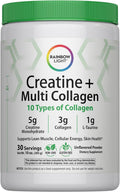 Rainbow Light Creatine + Multi Collagen | 10 Ounce | 5g Creatine Monohydrate Plus 10 Types of Collagen | Supports Lean Muscle, Cellular Energy & Skin Health | Unflavored Powder