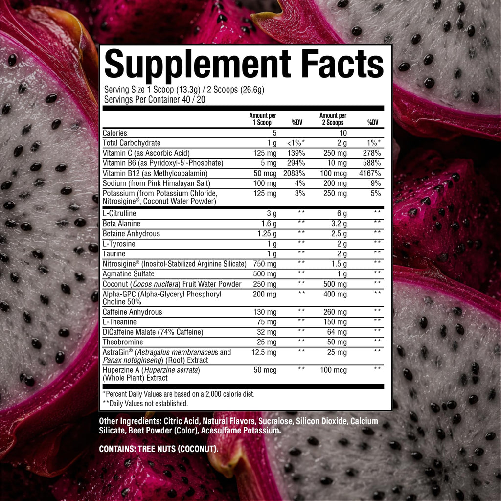 RAW Pre Workout Powder, Thavage (Beach Bum) - Chris Bumstead Sports Nutrition Supplement for Men & Women - Cbum Pre Workout for Working Out, Hydration, Mental Focus & Energy - 40 Servings