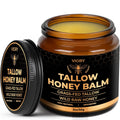 VIORY Tallow and Honey Balm for Face, Beef Tallow for Skin, Moisturizer | With 100% Organic Grass-Fed Beef Tallow & Raw Wild Honey, Natural Formula For Dry & Sensitive Skin (Unscented)