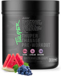 RAW Thuper Thavage Pre Workout Powder - High-Stim Preworkout with Creatine, Beta Alanine, L-Citrulline & Caffeine - Chris Bumstead Gym & Fitness Supplement for Men & Women - Watermelon Grape