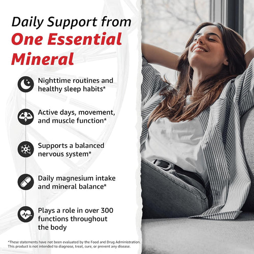 10X Health Magnesium Oxide Supplement, Sleep & Muscle Support, 60 Capsules | Magnesium for sleep support, relaxation support, muscle function, recovery support, and balanced nervous system*
