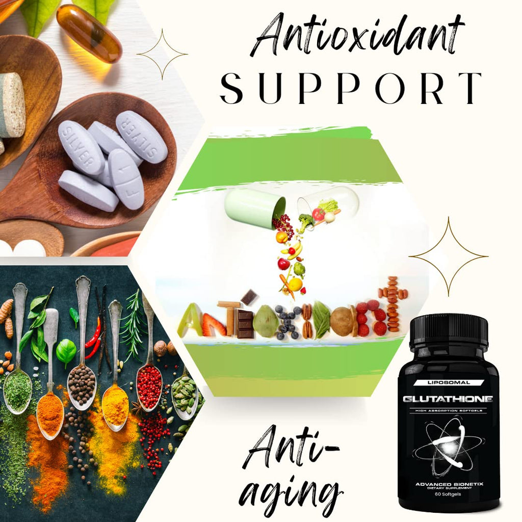 Advanced Bionetix 850mg Liposomal Glutathione Supplement | 120 Total Liposomal Softgels | Antioxidant Supplement w/Gluta-IV™, 100X Absorption Over Powder Glutathione - PrimeBioHealth - canada supplements
