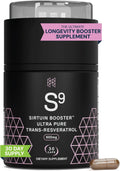 HPN S(9) Sirtuin Booster Ultra Pure Trans Resveratrol Healthy Aging Antioxidant Supplement, High Performance Nutrition, 30 Capsules - PrimeBioHealth - canada supplements