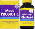 InnovixLabs Mood Probiotic & Triple Omega Bundle Mood Probiotic (60 Capsules) Triple Strength Omega-3 Fish Oil (200 Softgel). Supports Brain, Joints and Immune Health* - PrimeBioHealth - canada supplements