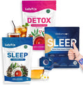 LULUTOX Herbal Tea & Sleep Support Bundle – Detox Herbal Tea (28 Servings) + Deep Sleep Tea (28 Bags) + Sleep Patches (28 Ct) - PrimeBioHealth - canada supplements