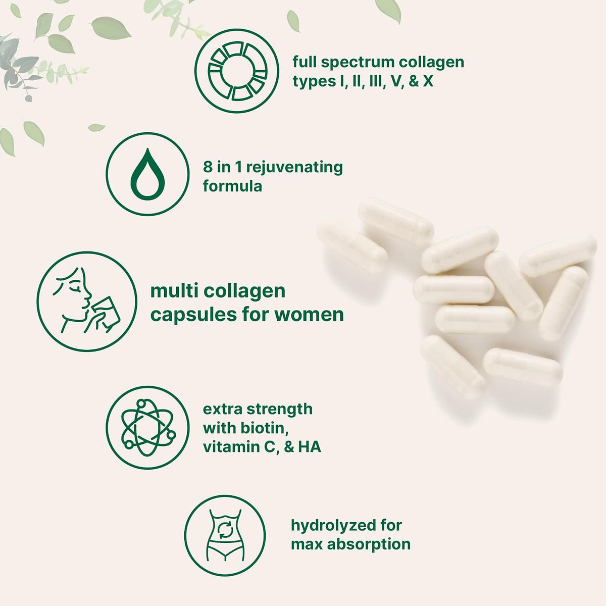 Micro Ingredients 8-in-1 Multi Collagen Capsules & L-Theanine 200mg with Magnesium Glycinate Softgels | Grass-Fed Collagen Peptides | Amino Acid & Mineral Complex Bundle 2 Pack - PrimeBioHealth - canada supplements