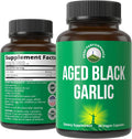 Peak Performance Aged Black Garlic Capsules. Raw Vegan Pure Odorless Extract Supplement Pills for Cholesterol, and Immune Support. from Garlic Bulb with S-Allyl Cysteine and Antioxidants - PrimeBioHealth - canada supplements