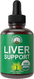 USDA Organic Liver Cleanse Detox & Repair. 6-in-1 Liquid Drops with Organic Milk Thistle, Artichoke Extract, and More. Zero Sugar, Liver Health Support Tincture Supplement Alternative to Capsules - PrimeBioHealth - canada supplements