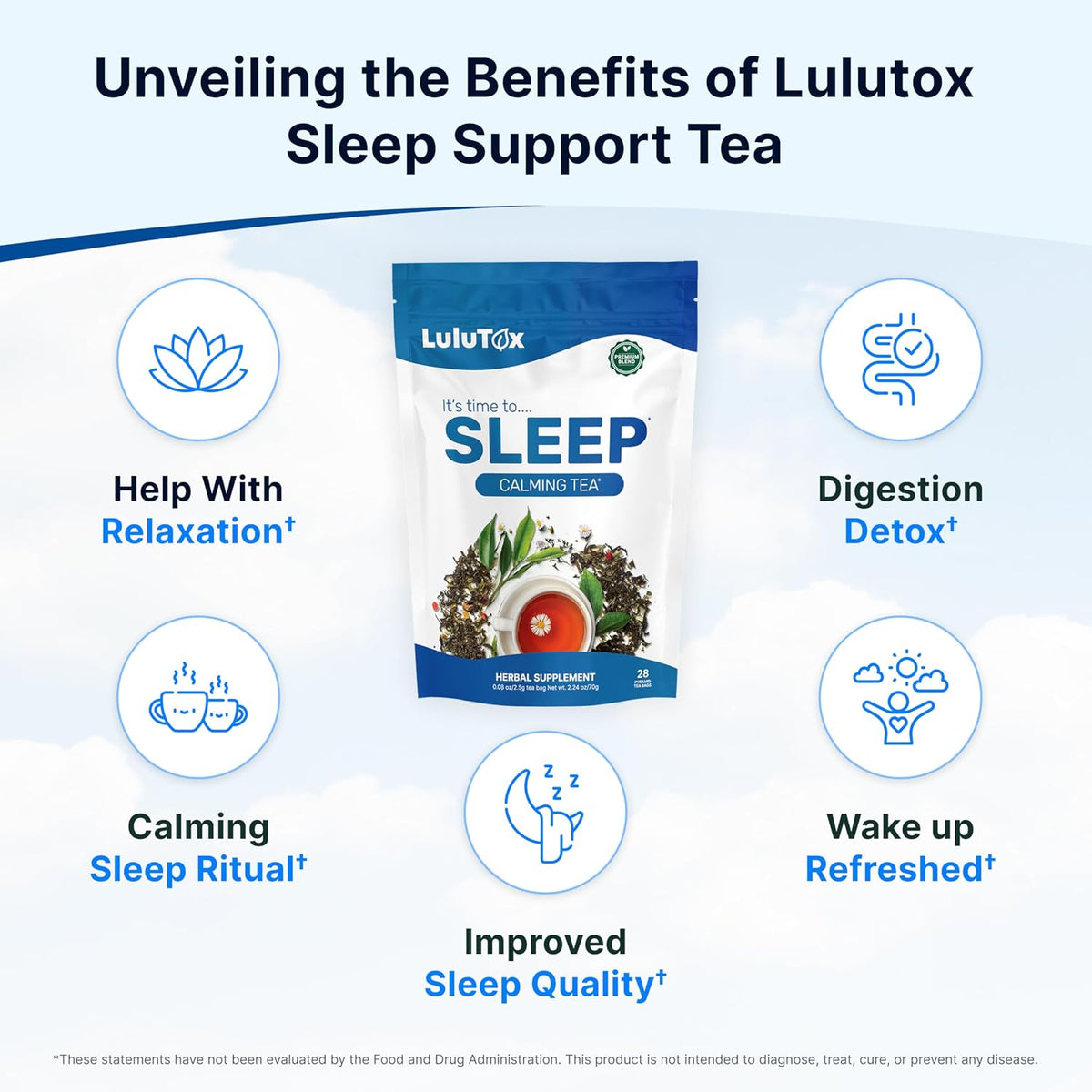 Wellamoon Sleep Patches & Lulutox Sleep Tea Bundle (84 Patches & 28 Servings) - PrimeBioHealth - canada supplements