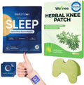 Wellnee & Wellamoon Wellness Pack: Herbal Knee Comfort Patches (10 Count) & Natural Sleep Support Patches (28 Count) – Joint & Muscle Comfort with Plant-Based Sleep Aid - PrimeBioHealth - canada supplements